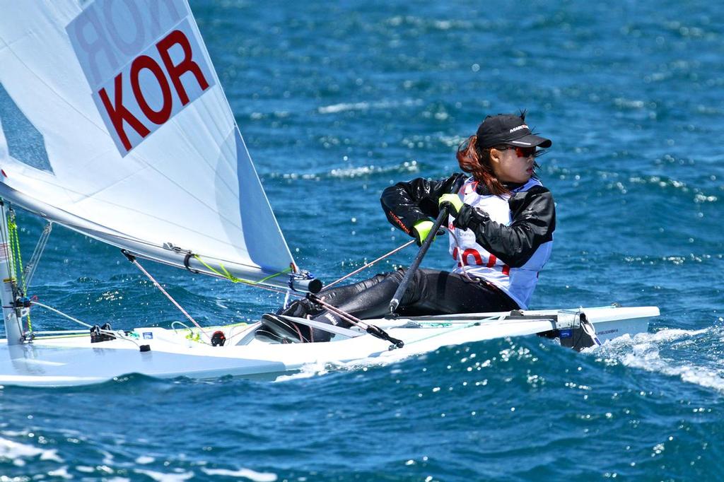 Womens Laser Radial (KOR) - Aon Youth Worlds 2016, Torbay, Auckland, New Zealand © Richard Gladwell www.photosport.co.nz